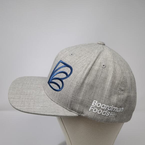 Sport-Tek Snapback Hat Solid Gray One Size Embroidered Logo Adjustable - Picture 3 of 9